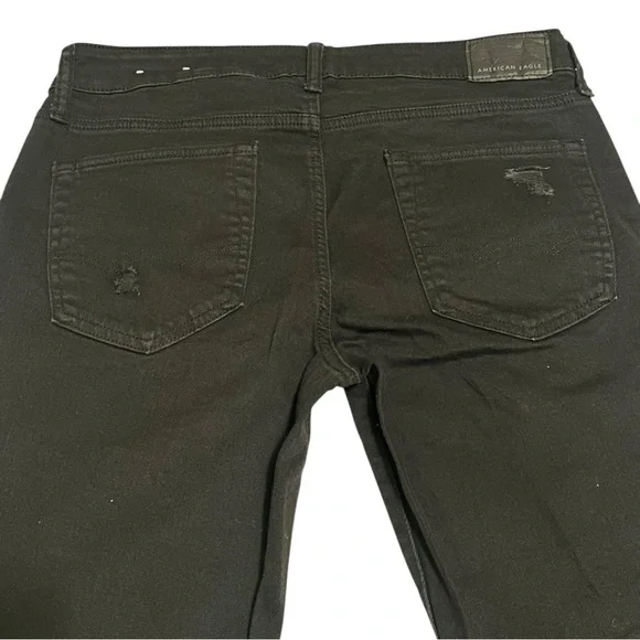 American Eagle Outfitters Black Ripped Skinny Jeans